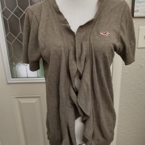 Hollister Brown cardigan. size medium.